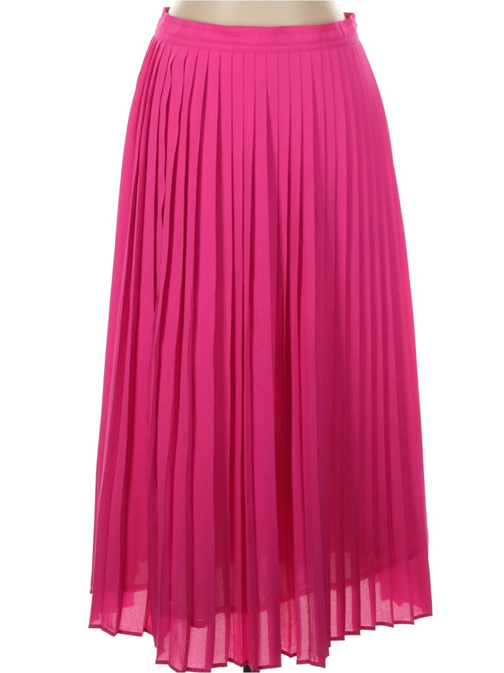 J Crew Women's Pleated Midi Skirt - Hot Pink